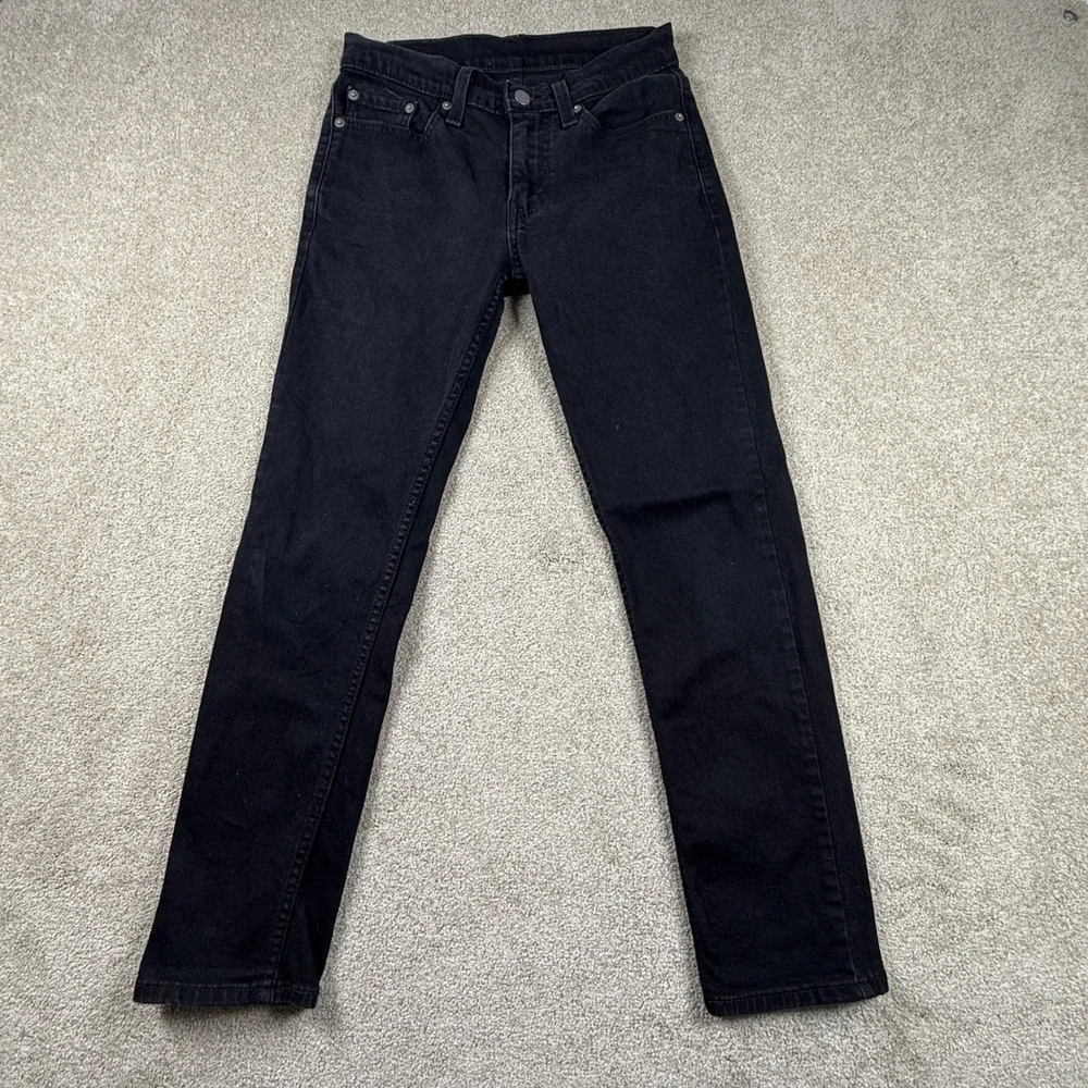 Levis 511 Slim Fit Black Denim Jeans Mens W28 L30 Actual 29x28